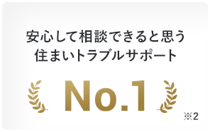 安心して相談できると思う住まいのトラブルサポートNo.1